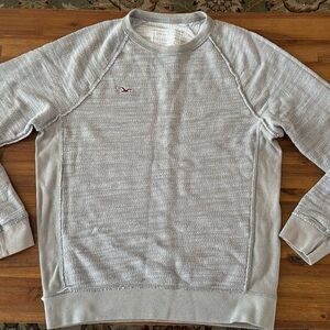Hollister Gray Crewneck Sweater with Raglan Sleeves